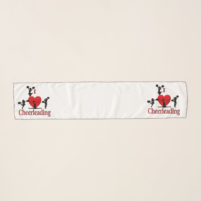 Unique I Heart Cheerleading Chiffon Scarf (Front (Horizontal))