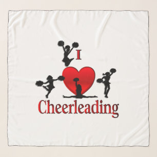 Unique I Heart Cheerleading Chiffon Scarf