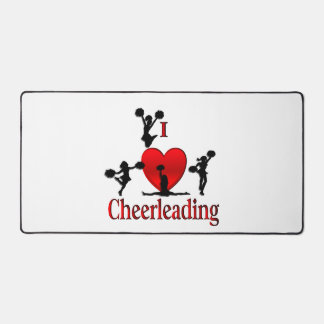 Unique I Heart Cheerleading Desk Mat