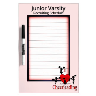 Unique I Heart Cheerleading Dry Erase Board