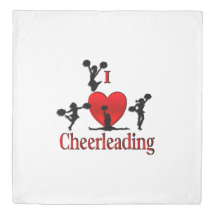 Unique I Heart Cheerleading Duvet Cover