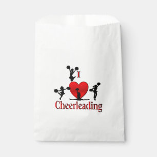 Unique I Heart Cheerleading Favor Bag