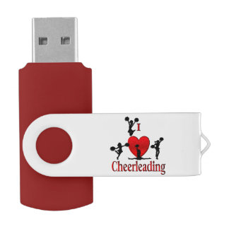 Unique I Heart Cheerleading Flash Drive