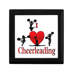 Unique I Heart Cheerleading Gift Box