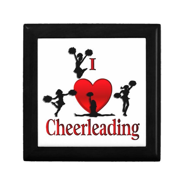Unique I Heart Cheerleading Gift Box (Front)