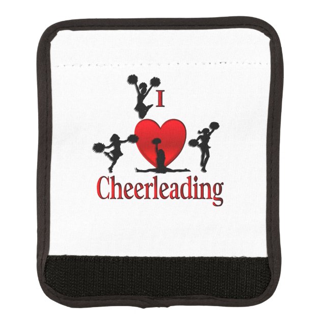 Unique I Heart Cheerleading Luggage Handle Wrap (Front)
