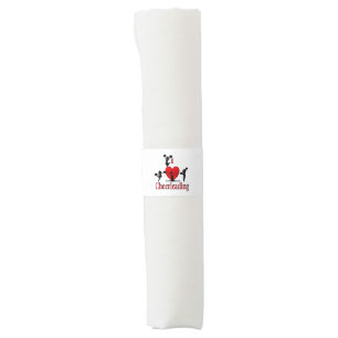 Unique I Heart Cheerleading Napkin Bands