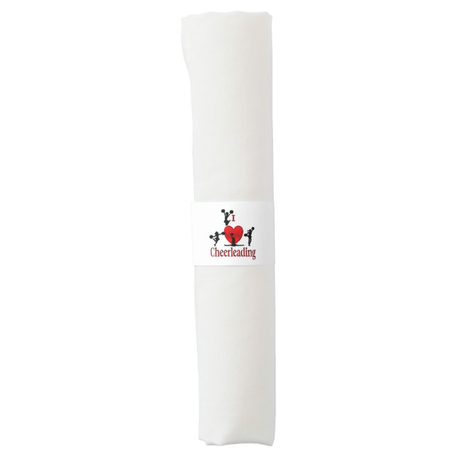Unique I Heart Cheerleading Napkin Bands (Front)