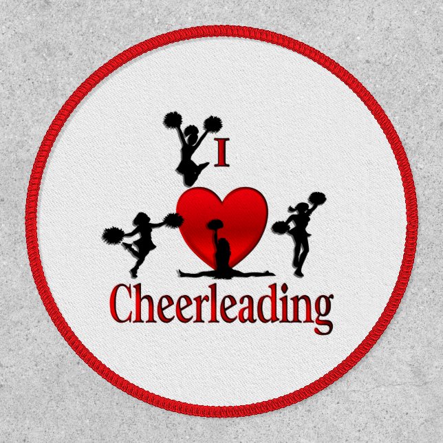 Unique I Heart Cheerleading Patch (Front)