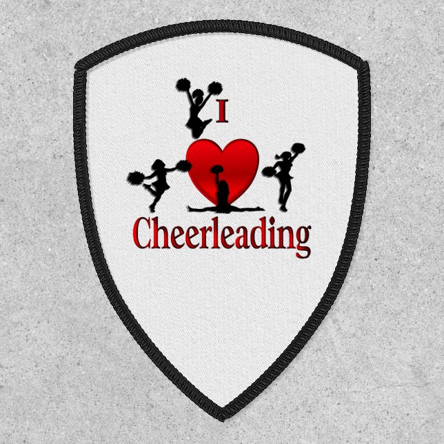 Unique I Heart Cheerleading Patch (Front)