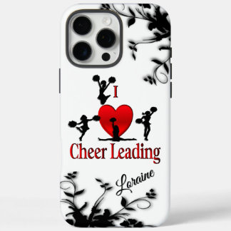 Unique I Heart Cheerleading Personal iPhone 16 Pro Max Case