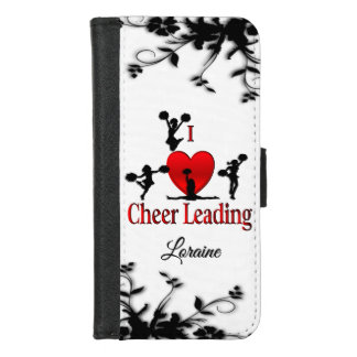 Unique I Heart Cheerleading Personal iPhone 8/7 Wallet Case