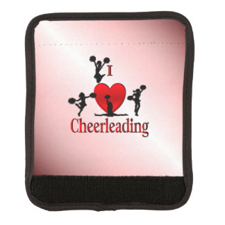 Unique I Heart Cheerleading Pink Luggage Handle Wrap