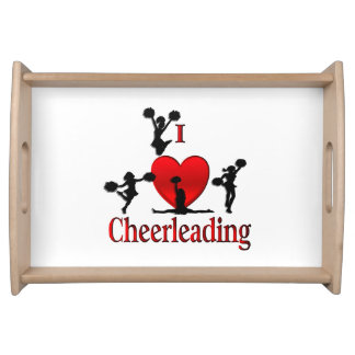 Unique I Heart Cheerleading Serving Tray