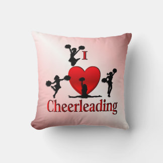 Unique I Heart Cheerleading Throw Pillow