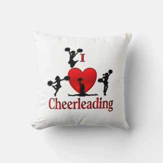 Unique I Heart Cheerleading Throw Pillow