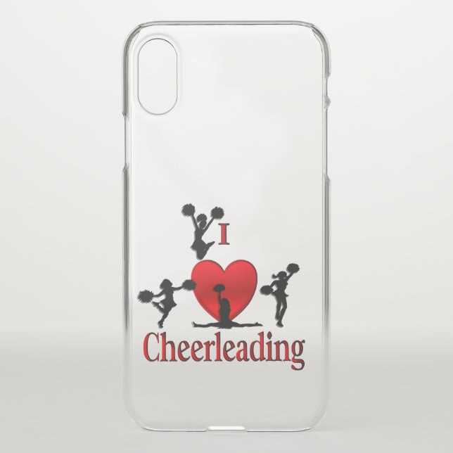 Unique I Heart Cheerleading Uncommon iPhone Case (Back)