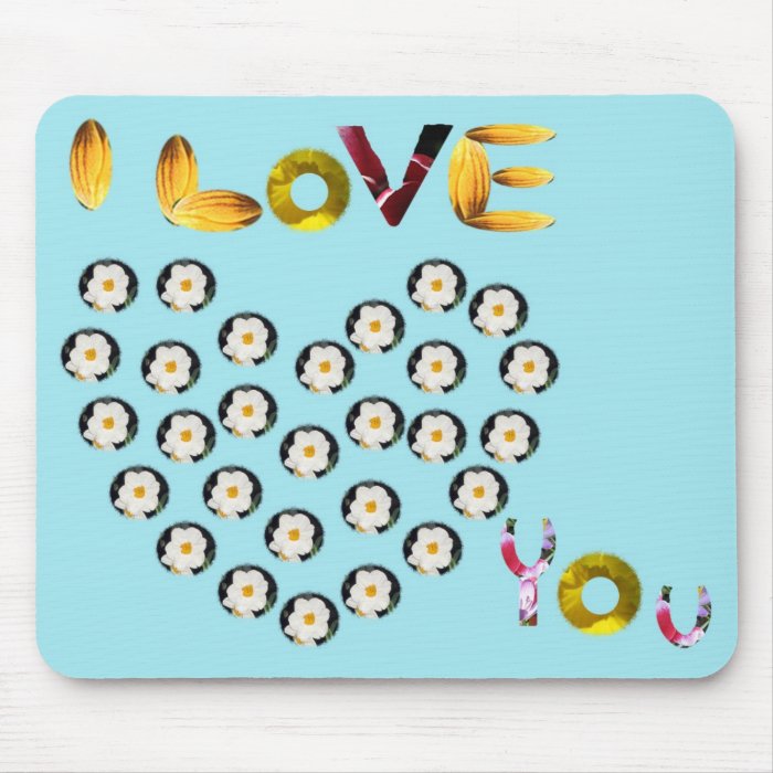 unique 'I love you' mousepad