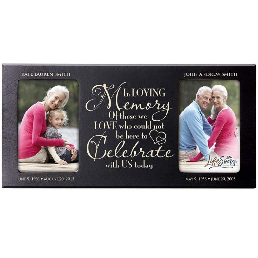 Unique In Loving Memory Double Picture Frame (Front)