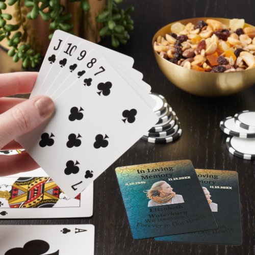 Unique In Loving Memory Forever In Heart Keepsake Poker Cards