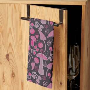 Unique In Pink/ Fall Pattern Kitchen Towel