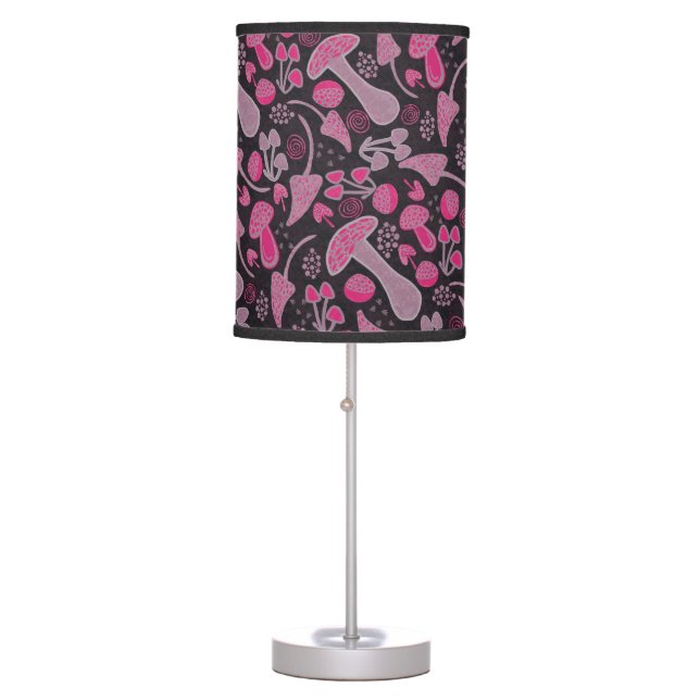 Unique In Pink/ Fall Pattern Table Lamp (Front)