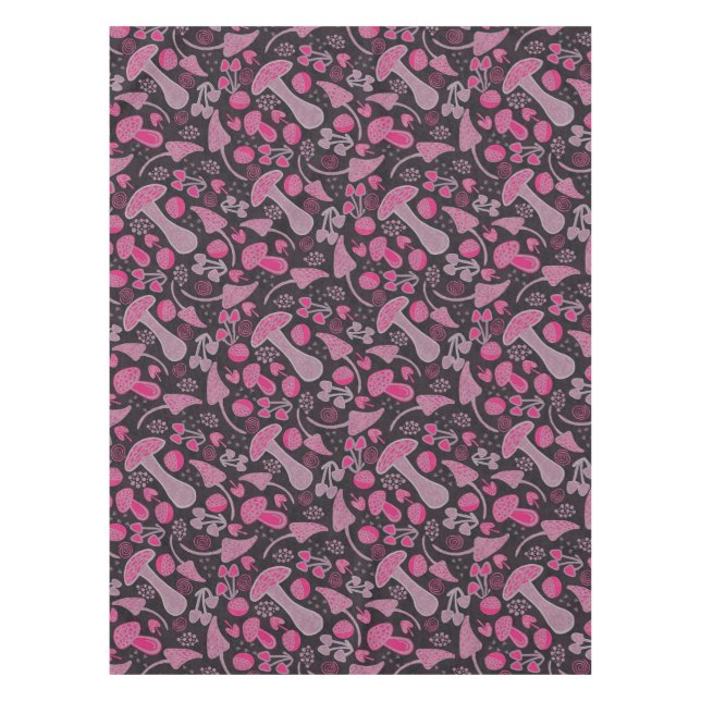 Unique In Pink/ Fall Pattern Tablecloth (Front)