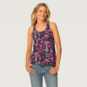 Unique In Pink/ Fall Pattern Tank Top