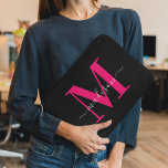 Unique Initial Name l Black & Bold Pink Typography Laptop Sleeve<br><div class="desc">Upgrade your tech style with our Modern Clean Black & Bold Pink Monochrome Initial Laptop Sleeve. Crafted with a sleek black exterior accentuated by striking bold pink monochrome initials, this sleeve offers modern protection with a touch of personalized elegance. Elevate your laptop's look and safeguard it in chic fashion with...</div>