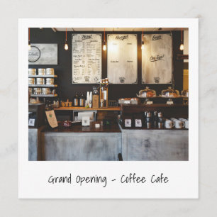 Unique Instant Photo Restaurant Store Opening Invitation