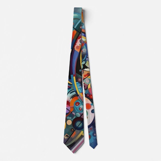 Unique, interesting patterned, colorful neck tie (Front)