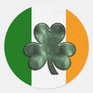 Unique Irish Flag Design 3 Stickers