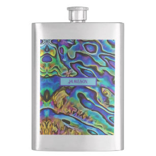 Unique Irridescent Abalone Sea Shell Flask