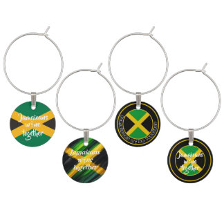 Unique Jamaican Wine Glass Charm Tags