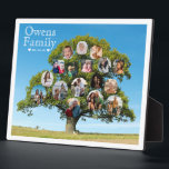 Unique Keepsake Gift | Custom Family Tree Photo Plaque<br><div class="desc">Celebrate family unity and strength with our custom photo family tree plaque. This beautiful white framed photo plaque features a strong, elegant tree design, starting at the base with loving grandparents, followed by their children and grandchildren. Customize it with your family name and established date in elegant white typography, accented...</div>