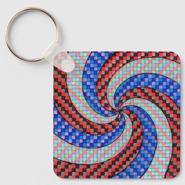 Unique keychain spiral design  (Front)