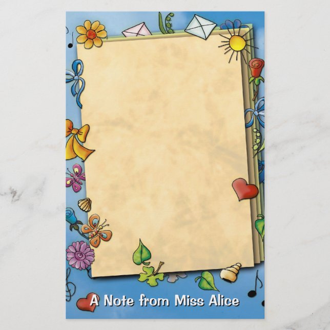 Unique kids note stationery (Front)