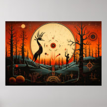 Unique Kokopelli Abstract