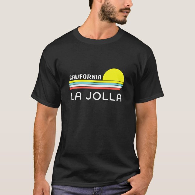 Unique La Jolla California Retro Sunset Graphic No T-Shirt (Front)