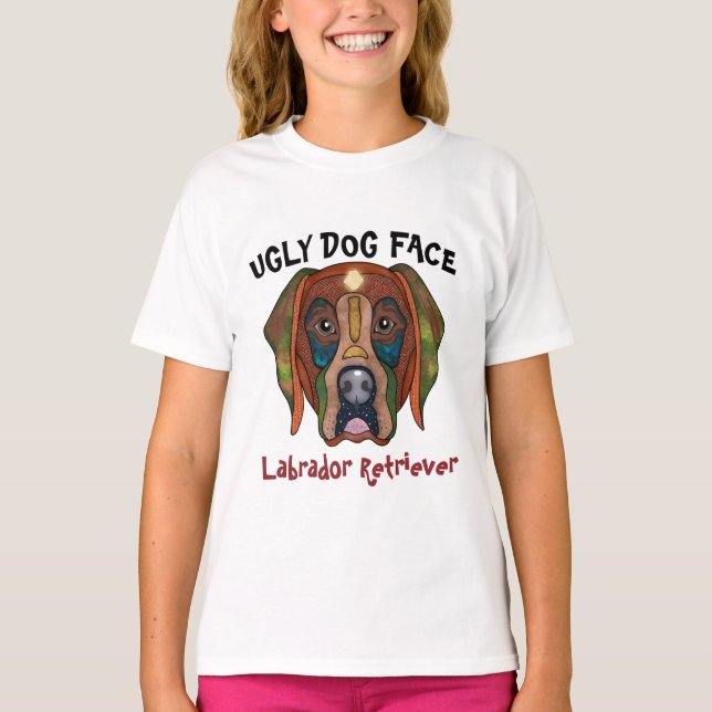 Unique Labrador Retriever ugly dog face T-Shirt (Front)