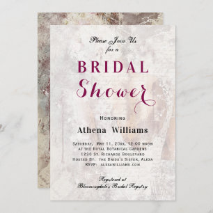 Unique Lace Gown Bridal Shower Invitation