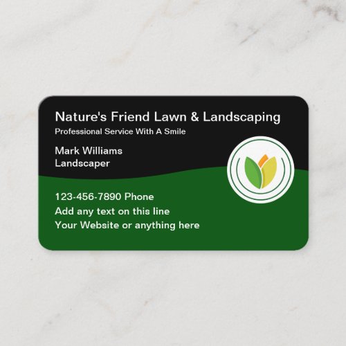 Unique Landscaping Service Business Cards