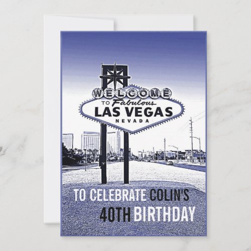 Unique Las Vegas Birthday Party Invitation