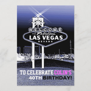 Unique Las Vegas Birthday Party Invitation