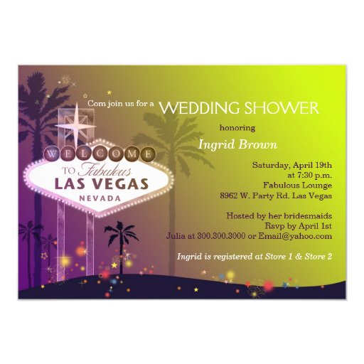 Vegas Bridal Shower Invitations 7