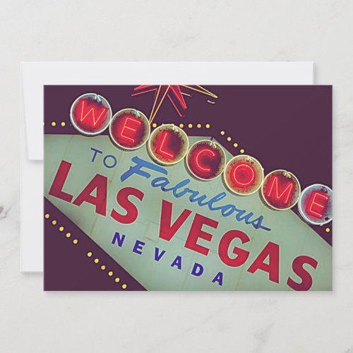 Unique Las Vegas Wedding Formal Invitation