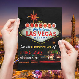 Unique Las Vegas Wedding Formal Invitation