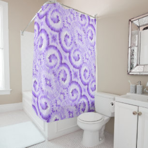 Unique Lavender Swirl Pattern Shower Curtain