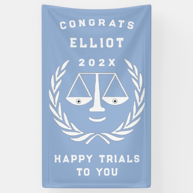 Unique Law School Graduation Banner (Vertical)