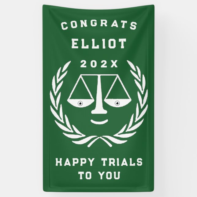 Unique Law School Graduation Banner (Vertical)